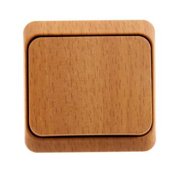 Выключатель 1-кл 10А О/У Бук Etude