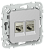 Розетка RJ45+RJ11 кат.6 STP С/У Алюминий FLITE