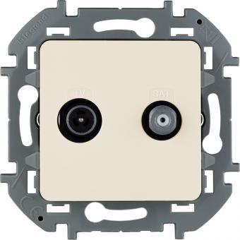 Розетка TV/SAT "звезда" Слоновая кость Legrand INSPIRIA