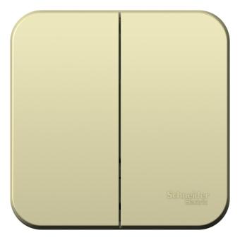 Выключатель 2-кл 10А О/У изолирующая пластина Бежевый Blanca