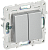 Переключатель 2-кл 10А C/У проходной Серебряный Skandy