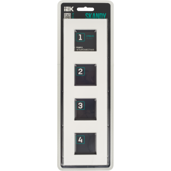 Рамка 4-я Стекло Арктический белый Skandy