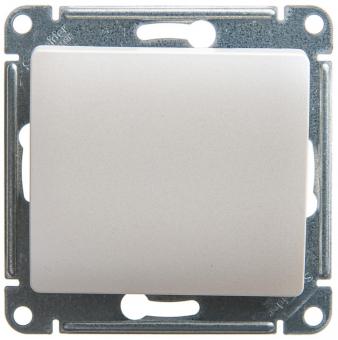 Выключатель 1-кл 10А С/У кнопочный Перламутр Glossa