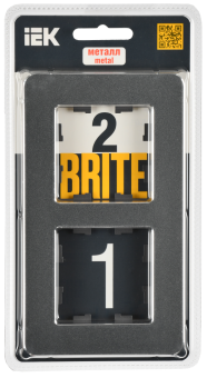 Рамка 2-я Металл Титан Brite