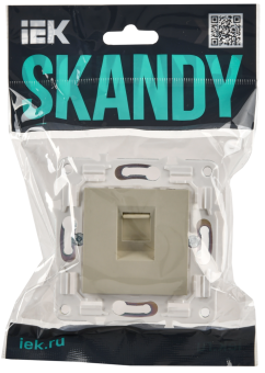Розетка RJ45 кат.6 С/У Бежевый Skandy