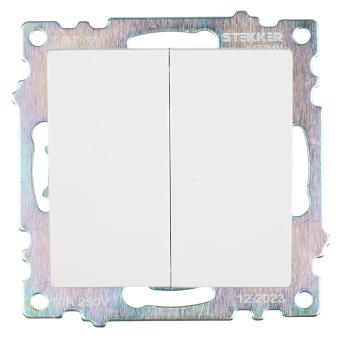 Переключатель 2-кл 10А С/У Белый Катрин