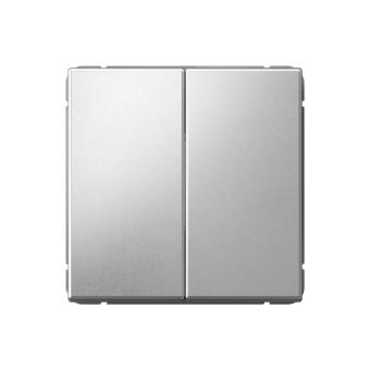 Выключатель 2-кл 10А С/У кнопочный Алюминий ArtGallery