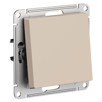 Выключатель 1-кл 10А С/У кнопочный Песочный AtlasDesign