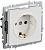 Розетка 1-м 16А С/У З/К со шторками Белый Brite