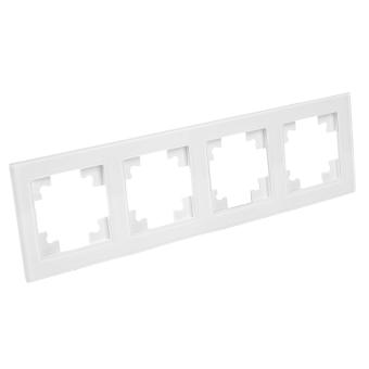 Рамка 4-я стекло Белый Катрин