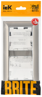 Рамка 2-я Металл Хром/Никель Brite