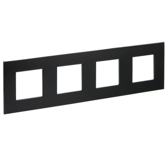 Рамка 4-я Металл Черный Skandy
