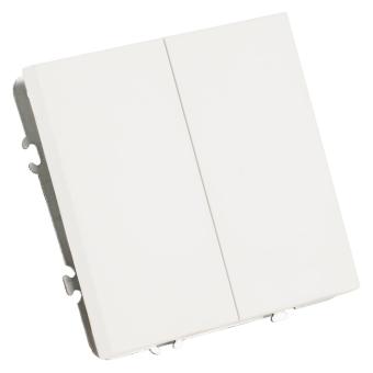 Переключатель 2-кл 10А С/У Белый фарфор Эмили