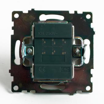 Переключатель2-кл 10А С/У Шампань Катрин