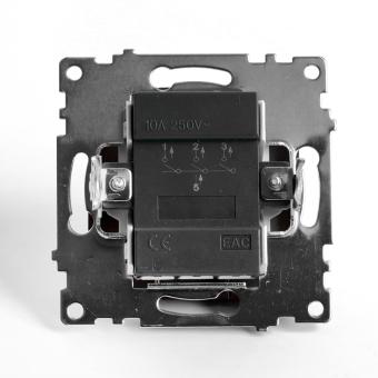 Выключатель 3-кл 10А С/У Шоколад Катрин