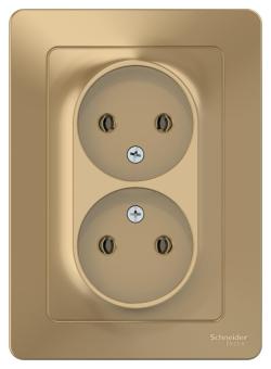 Розетка 2-м 16А С/У Титан Blanca