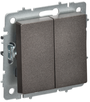 Переключатель 2-кл 10А перекрестный Темная Бронза Brite