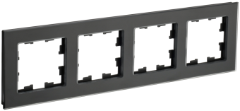 Рамка 4-я Стекло Черный матовый Brite