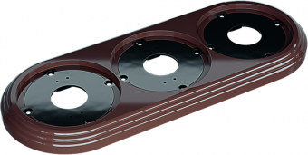 Рамка 3-местная пластиковая, какао, УСАДЬБА