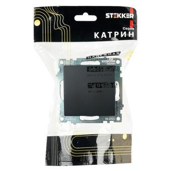 Переключатель 1-кл 10А С/У перекрестный Черный Катрин