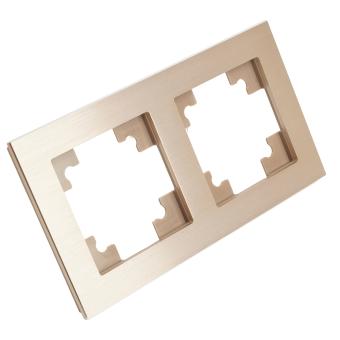 Рамка 2-я металл Шампань Катрин