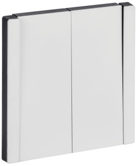 Выключатель 2-кл 10А С/У Металл Белый Forte&Piano