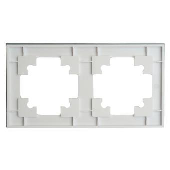 Рамка 2-я стекло Белый матовый Катрин