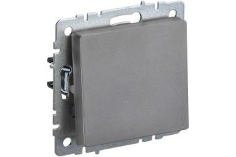 Выключатель 1-кл 10А С/У кнопочный Сталь Brite