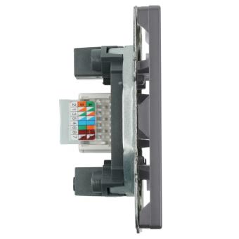 Розетка RJ-45 С/У Платиново-серый Эмили