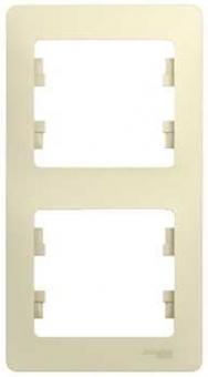 Рамка 2-я вертикальная Бежевый Glossa