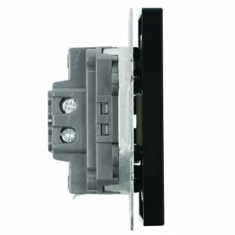 Переключатель 1-кл 10А С/У перекрестный Черный уголь Эмили