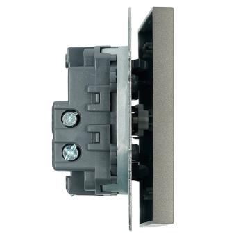 Переключатель 1-кл 10А С/У Антрацит Эмили