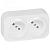 Розетка 2-я б/з белый Legrand Quteo