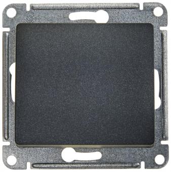 Переключатель 1-кл 10А С/У Антрацит Glossa