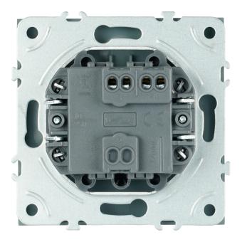 Выключатель 1-кл 10А С/У кнопочный Платиново-серый Эмили