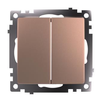 Переключатель2-кл 10А С/У Шампань Катрин