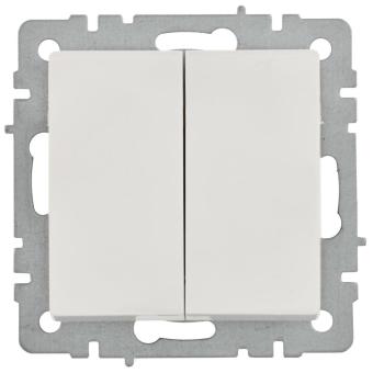 Выключатель 2-кл 10А С/У Белый Brite