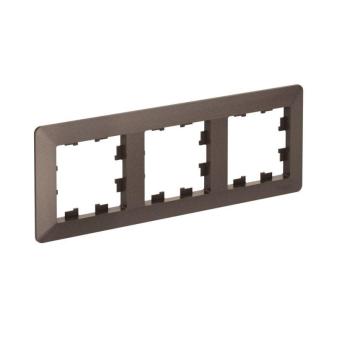 Рамка 3-я, Мокко/дымчатый черный AtlasDesign Air Systeme Electric