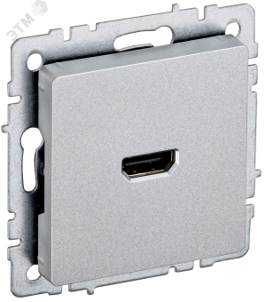 Розетка HDMI С/У Алюминий Brite