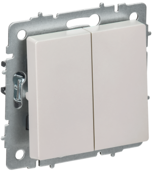 Переключатель 2-кл 10А перекрестный Жемчуг Brite