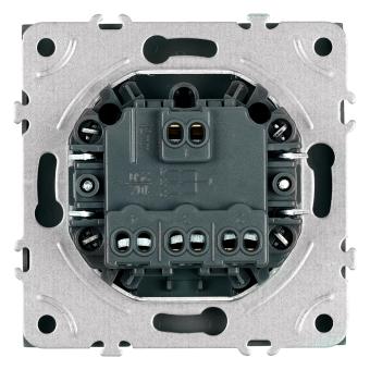Выключатель 3-кл 10А С/У Платиново-серый Эмили