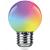 Лампа светодиодная 1W Е27 G45  RGB LB-37 матовый быстрая сменая цвета Feron