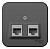 Розетка компьютерная 2* RJ45, кат.5E,О/У антрацит BLANCA