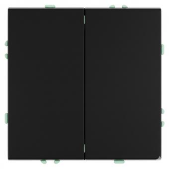 Переключатель 2-кл 10А С/У перекрестный Черный уголь Эмили