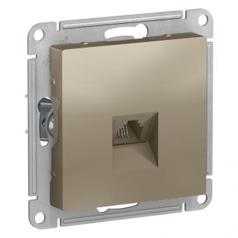 Розетка телефонная RJ11 С/У Шампань AtlasDesign