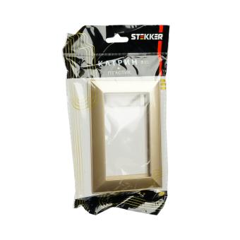 Рамка  2-я без перемычки Золото Катрин