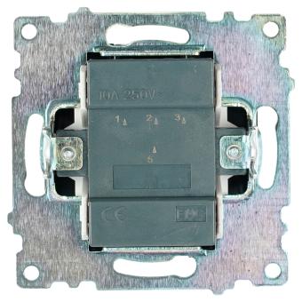 Выключатель 3-кл 10А С/У Черный Катрин