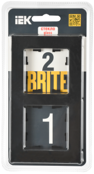 Рамка 2-я Стекло Черный матовый Brite