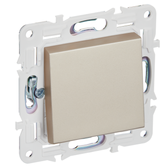 Переключатель 1-кл 10А С/У перекрестный Песочный Skandy