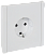 Розетка 1-м 16А С/У З/К со шторками винтовое крепление Белый Forte&Piano